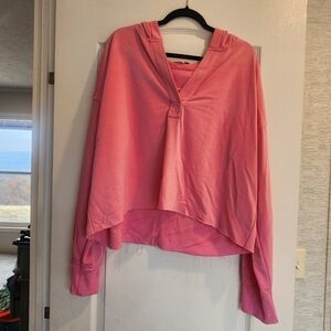 Blakeley Designs Casual Pink V-Neck Hoodie for Women Size 1X BNWOT